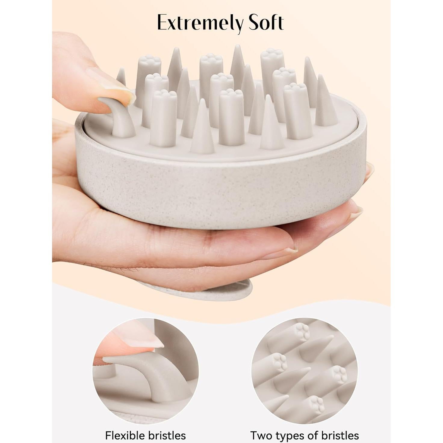 Masajeador de Cuero Cabelludo HEETA Beige para Crecimiento