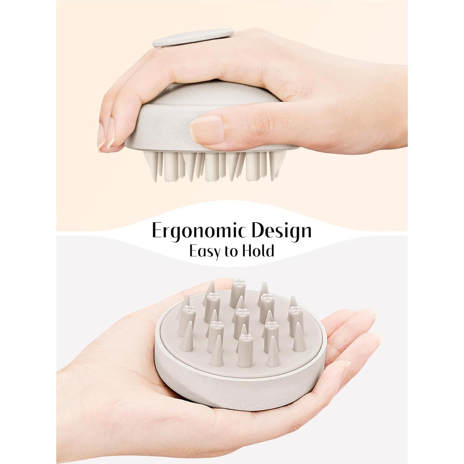 Masajeador de Cuero Cabelludo HEETA Beige para Crecimiento