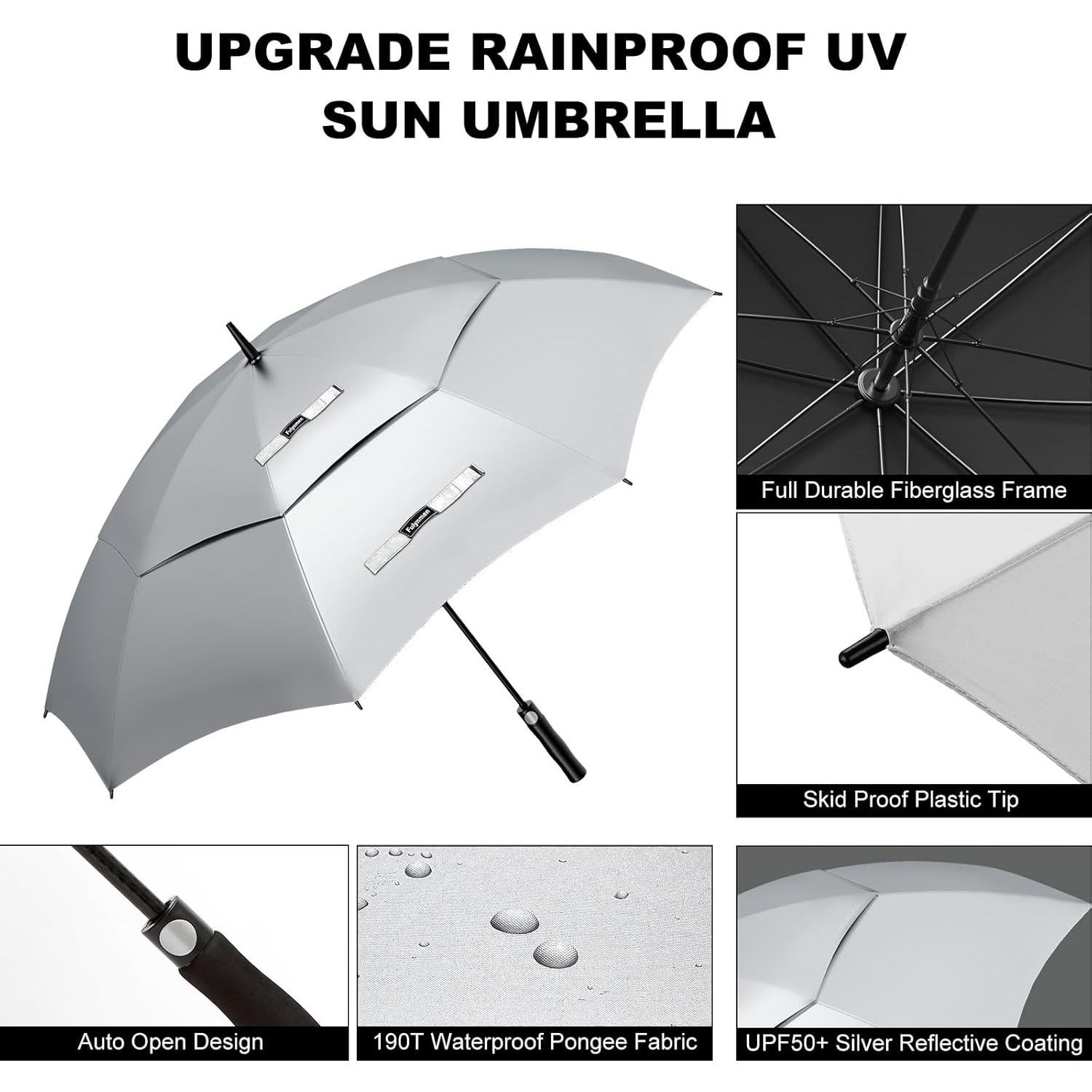 Sombrilla de Sol Fulynmen 137 cm UPF50+ Automática
