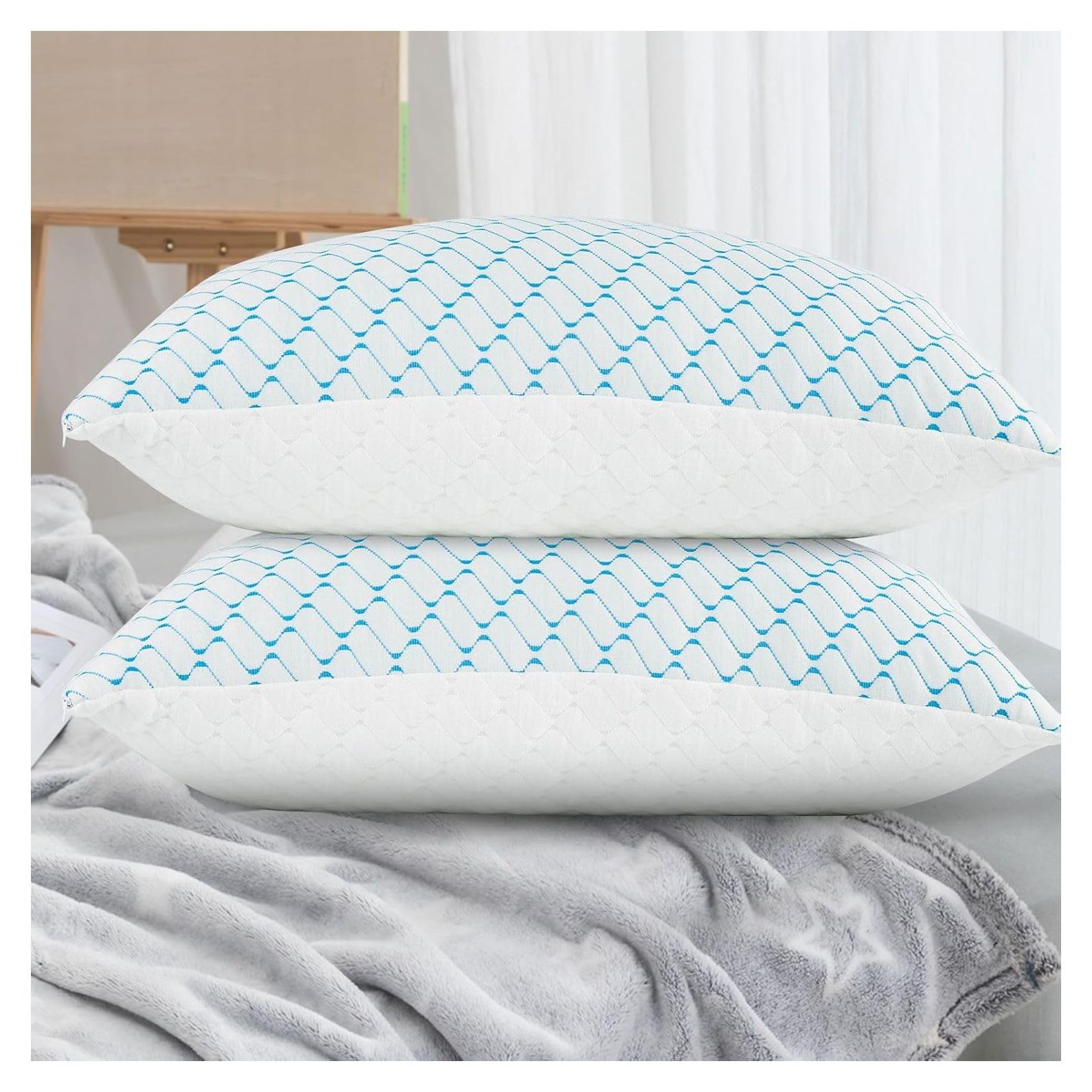 Juego de 2 Almohadas VAINOC Espuma Viscoelástica Ajustables