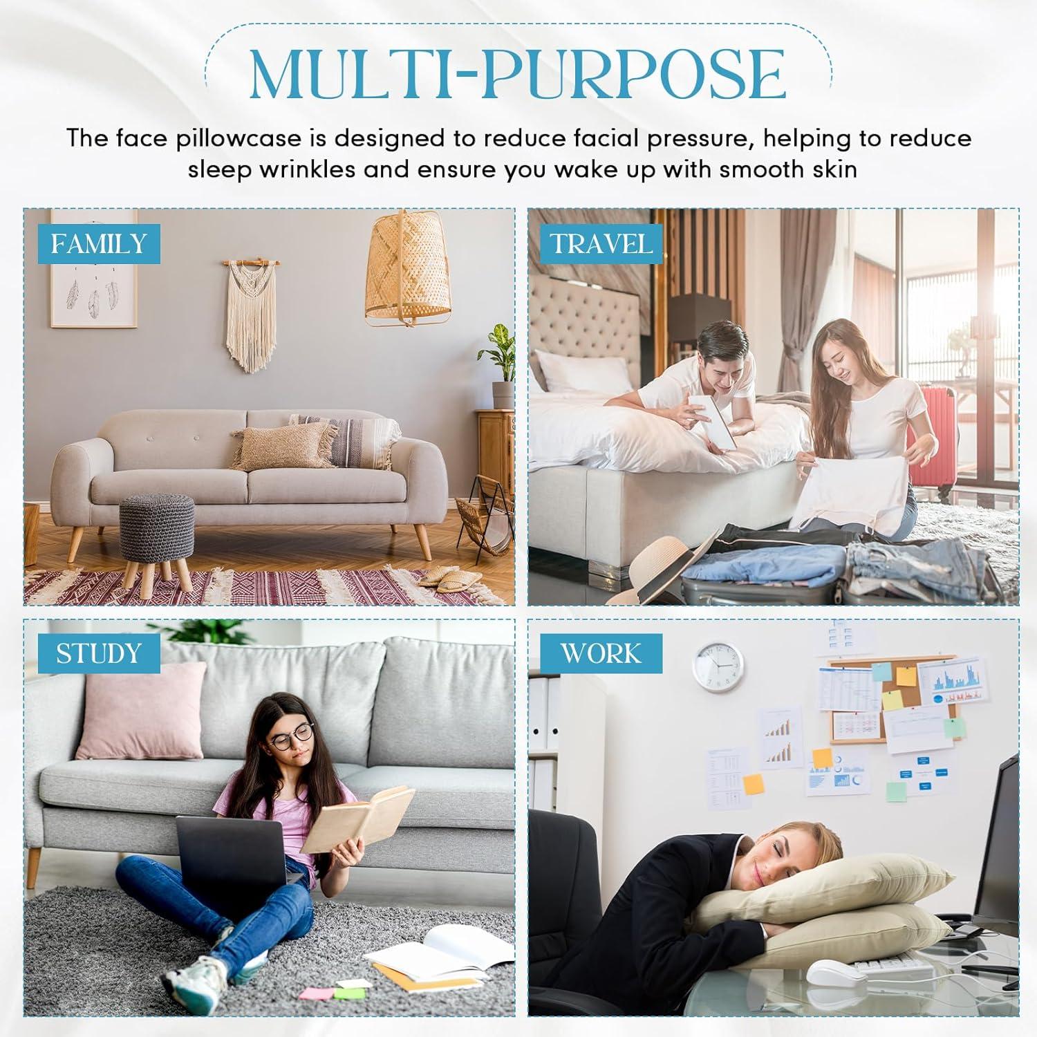 Funda de Almohada Cervical Hahafelt Ergonómica Negra 63x40 cm