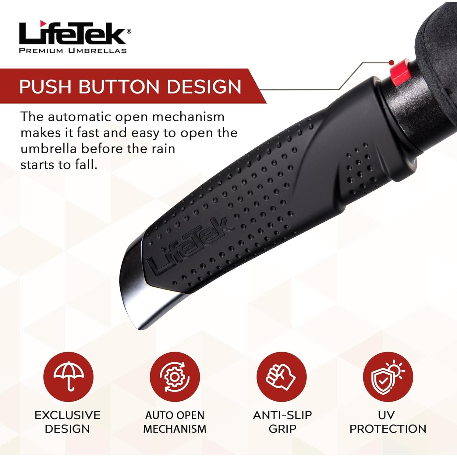 Paraguas LifeTek New Yorker FX1 137 cm automático resistente