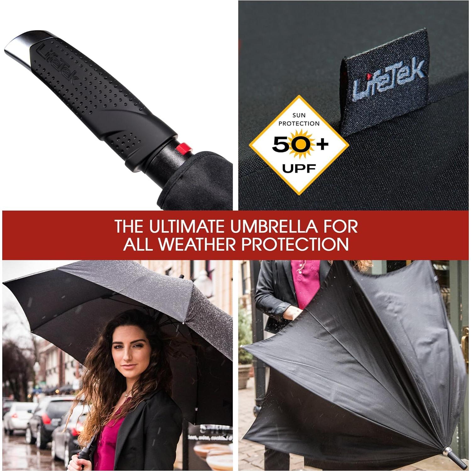 Paraguas LifeTek New Yorker FX1 137 cm automático resistente