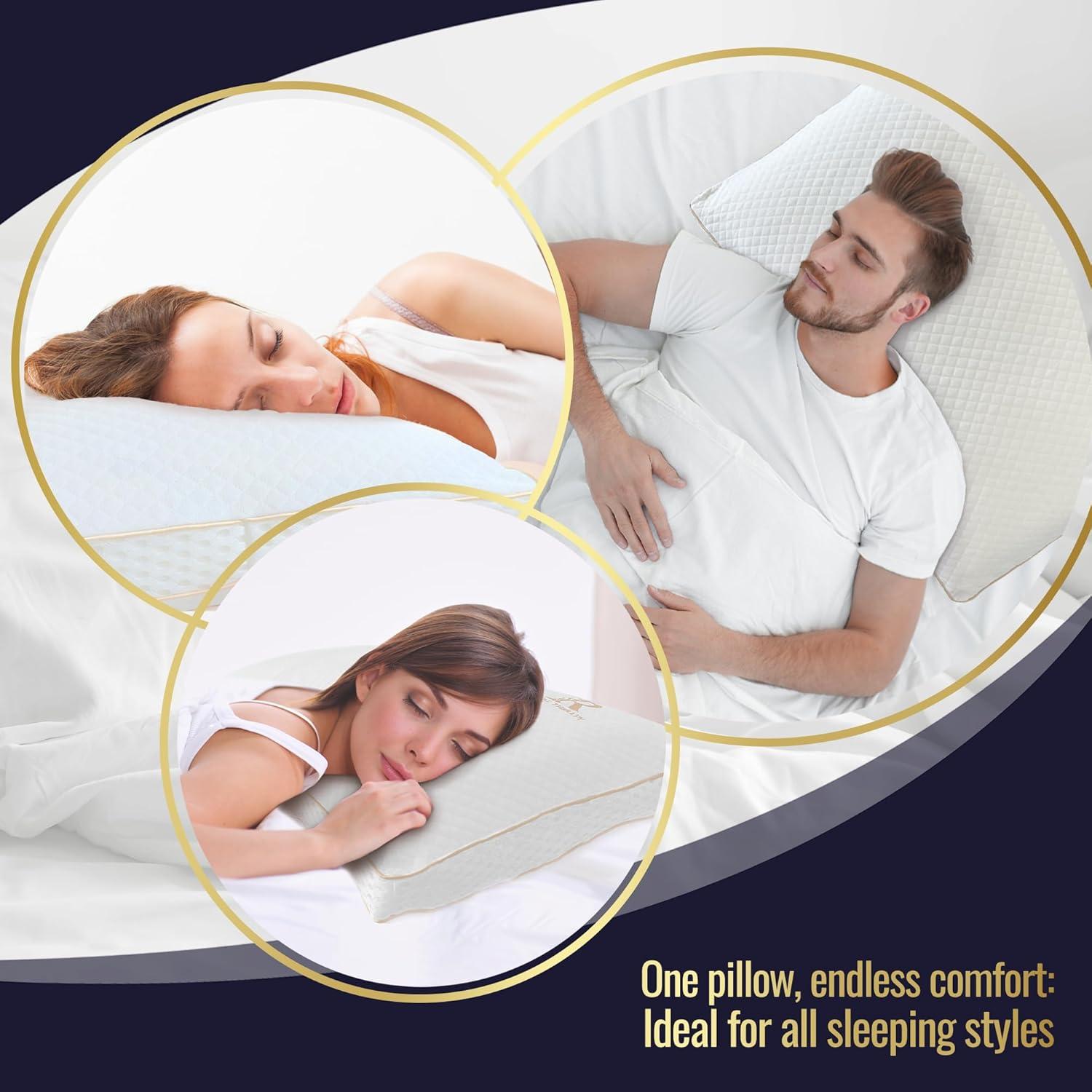 Almohada Viscoelástica Ajustable Royal Therapy Queen - Alivio Dolor Cuello