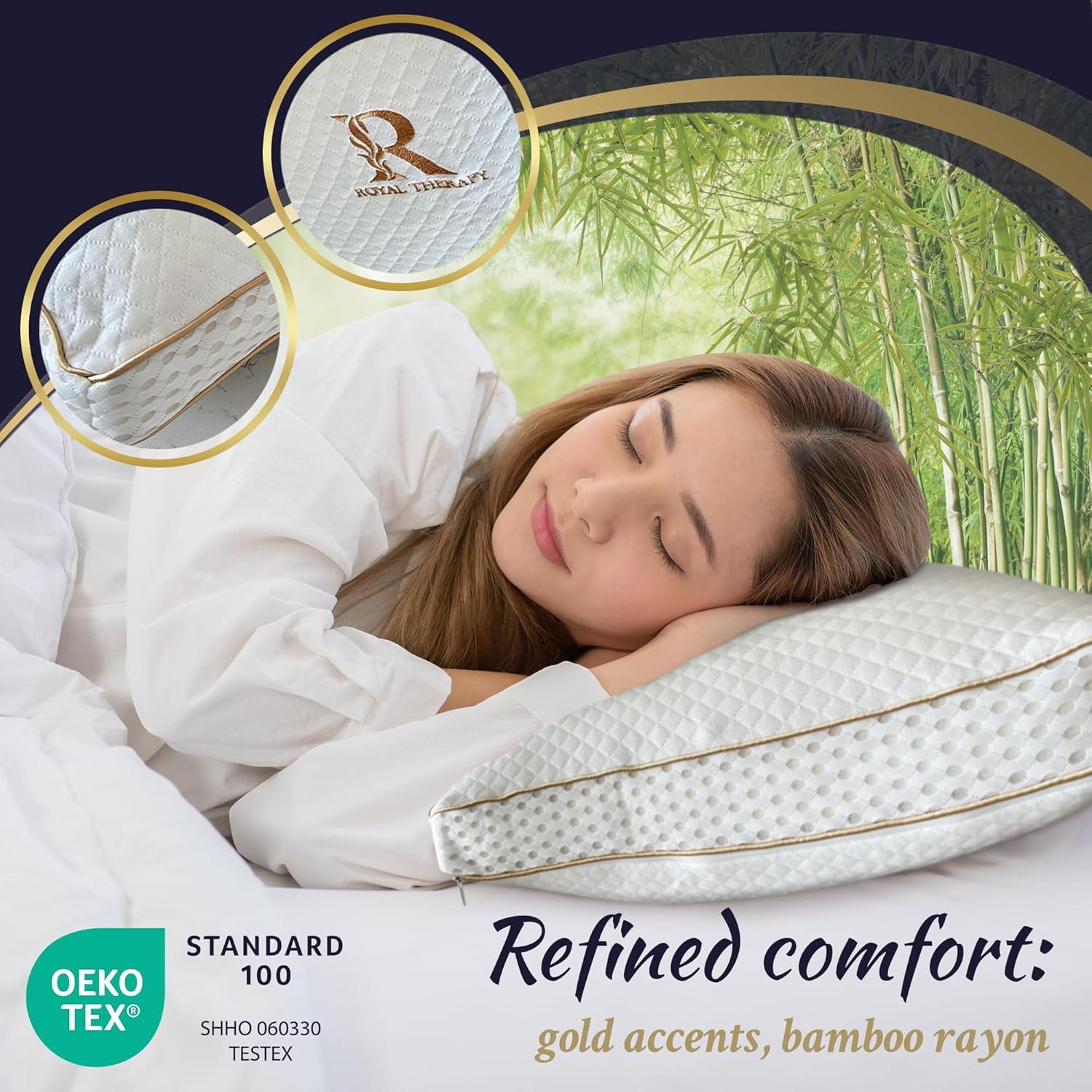 Almohada Viscoelástica Ajustable Royal Therapy Queen - Alivio Dolor Cuello