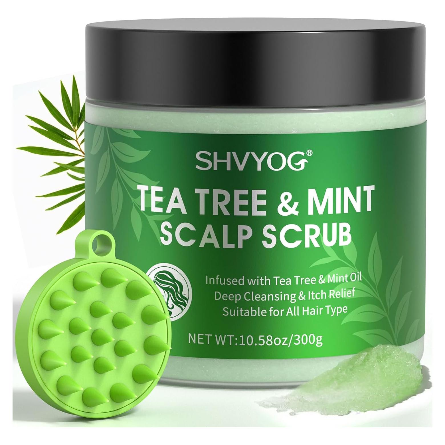Exfoliante de cuero cabelludo SHVYOG 300 g con aceite de árbol de té