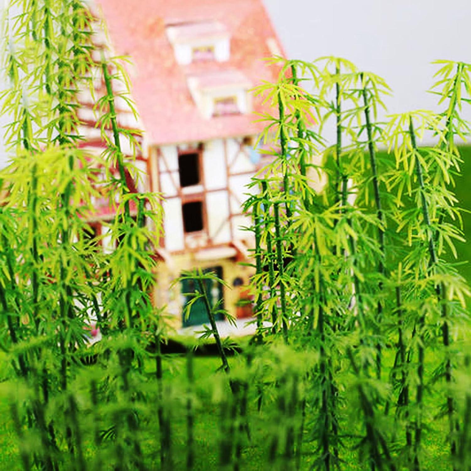 Conjunto 30 PCS Árboles de Bambú Miniatura Woohome Verde