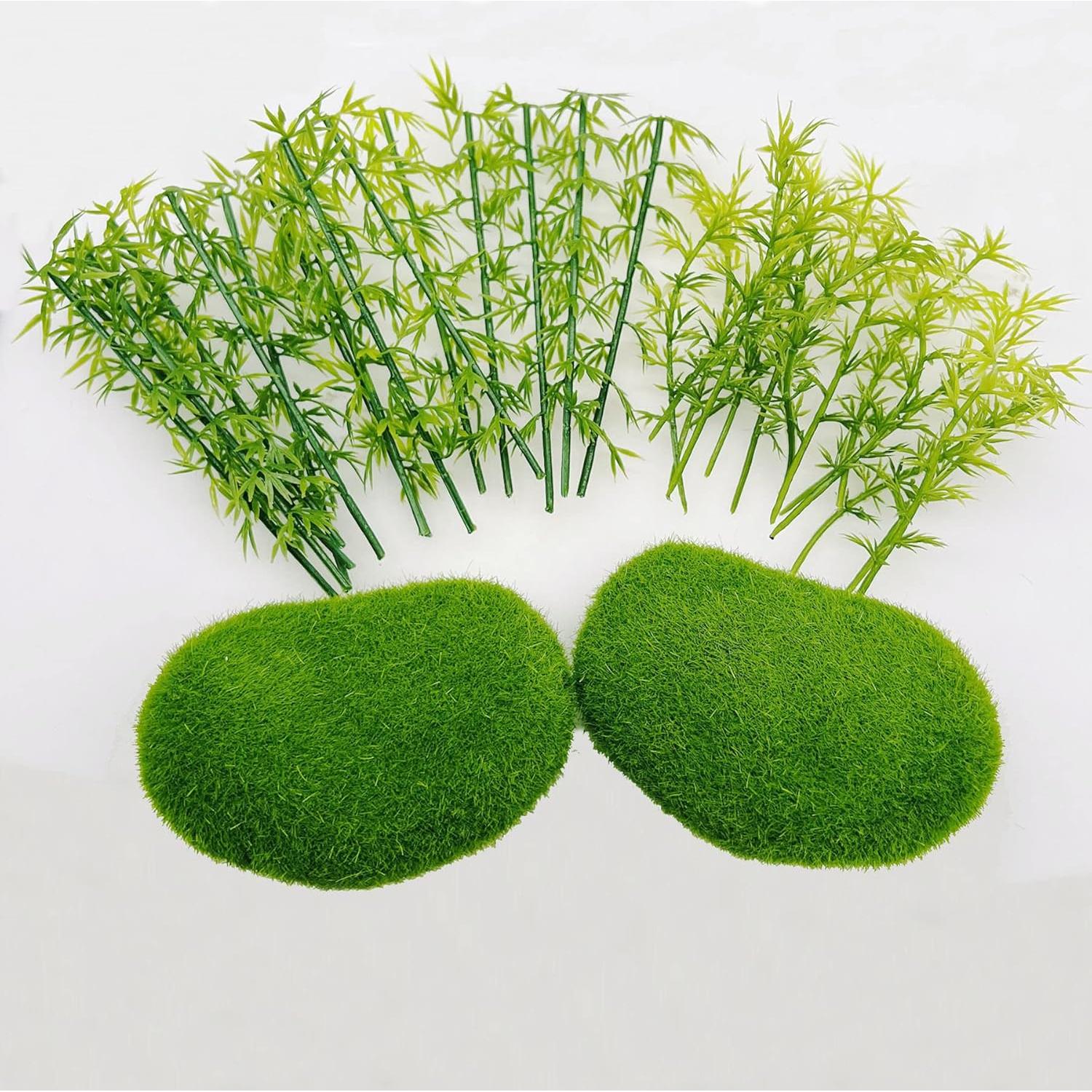 Conjunto 30 PCS Árboles de Bambú Miniatura Woohome Verde