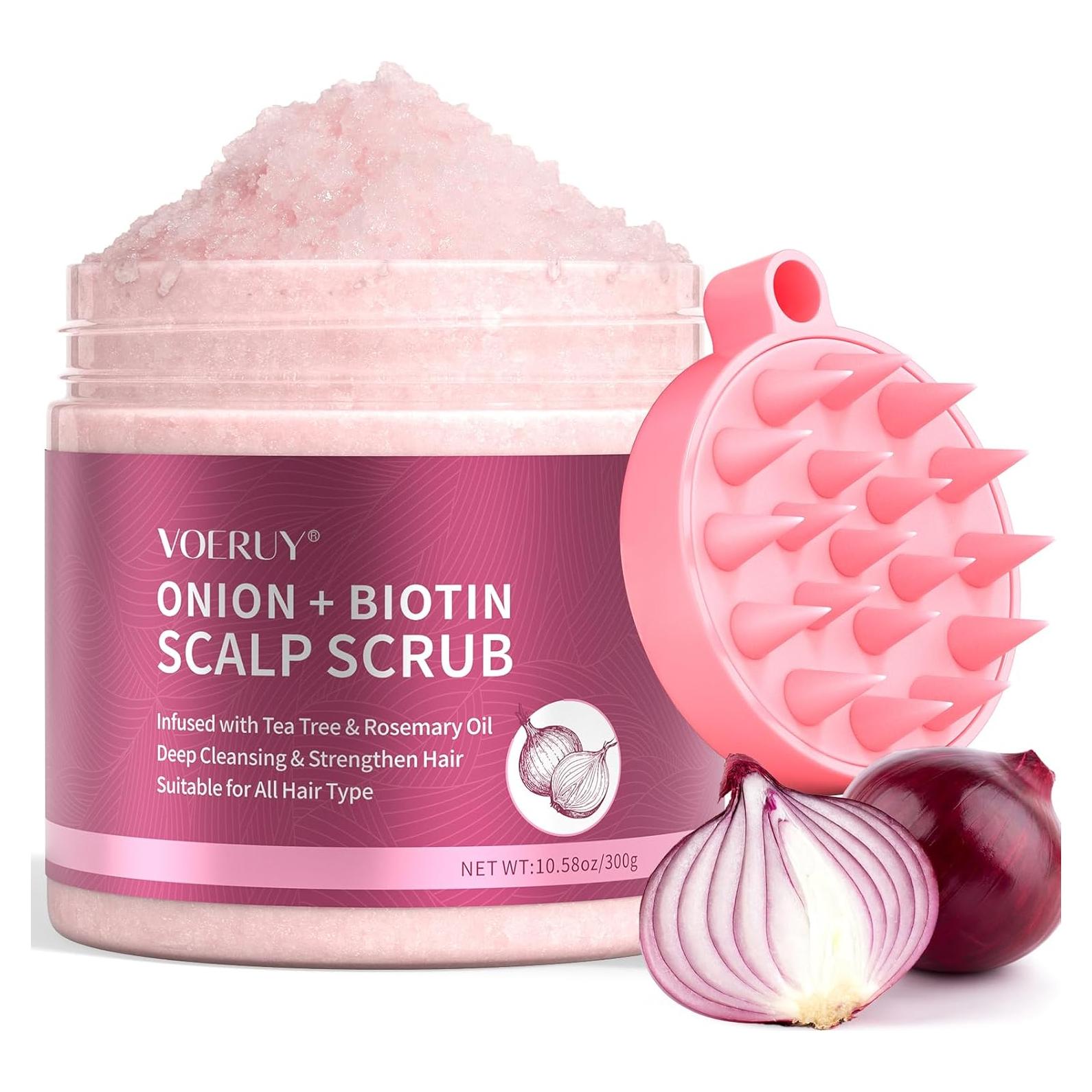 Exfoliante para Cuero Cabelludo VOERUY 300g Biotina y Cebolla