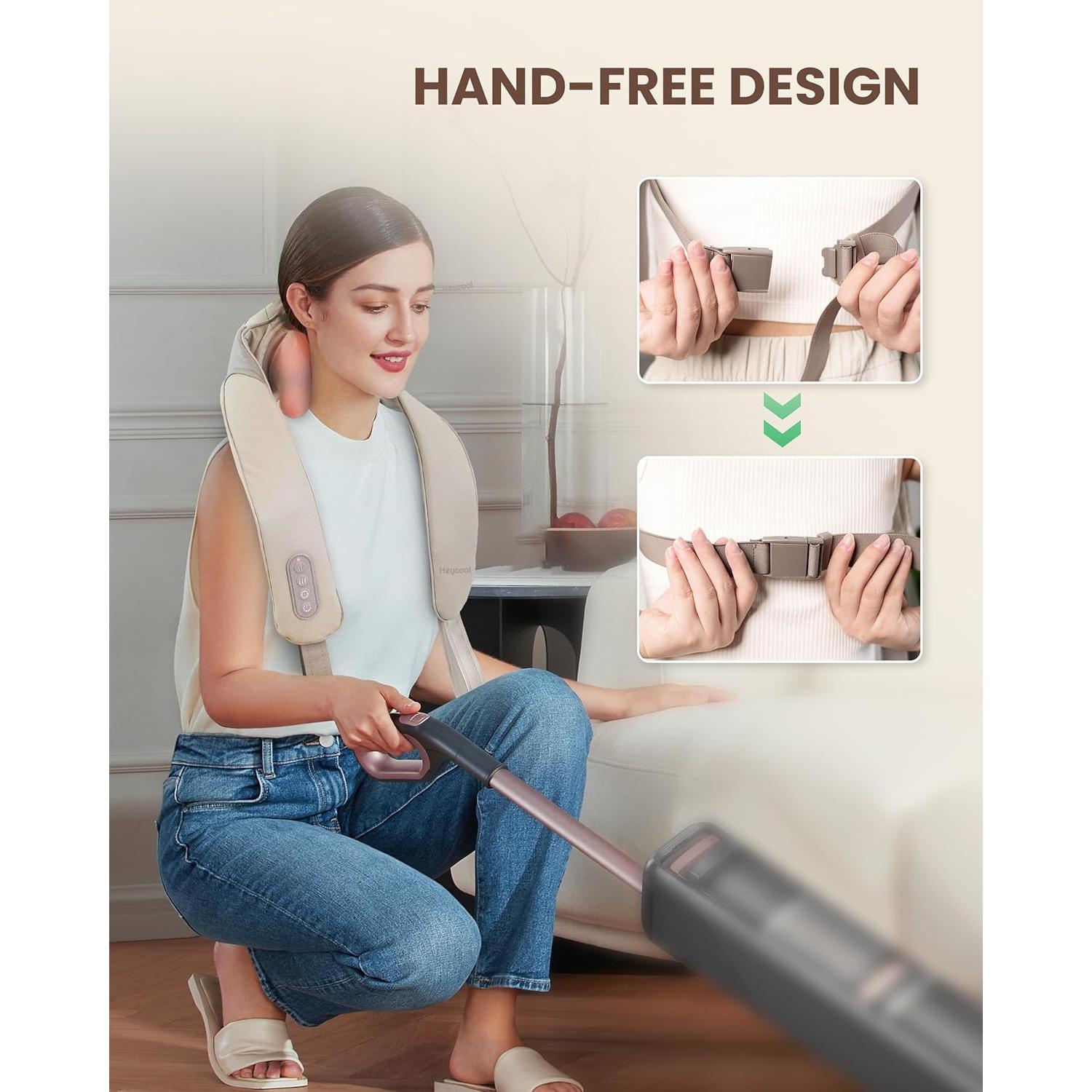 Masajeador de Cuello Heycool 4D Inalámbrico con Calor