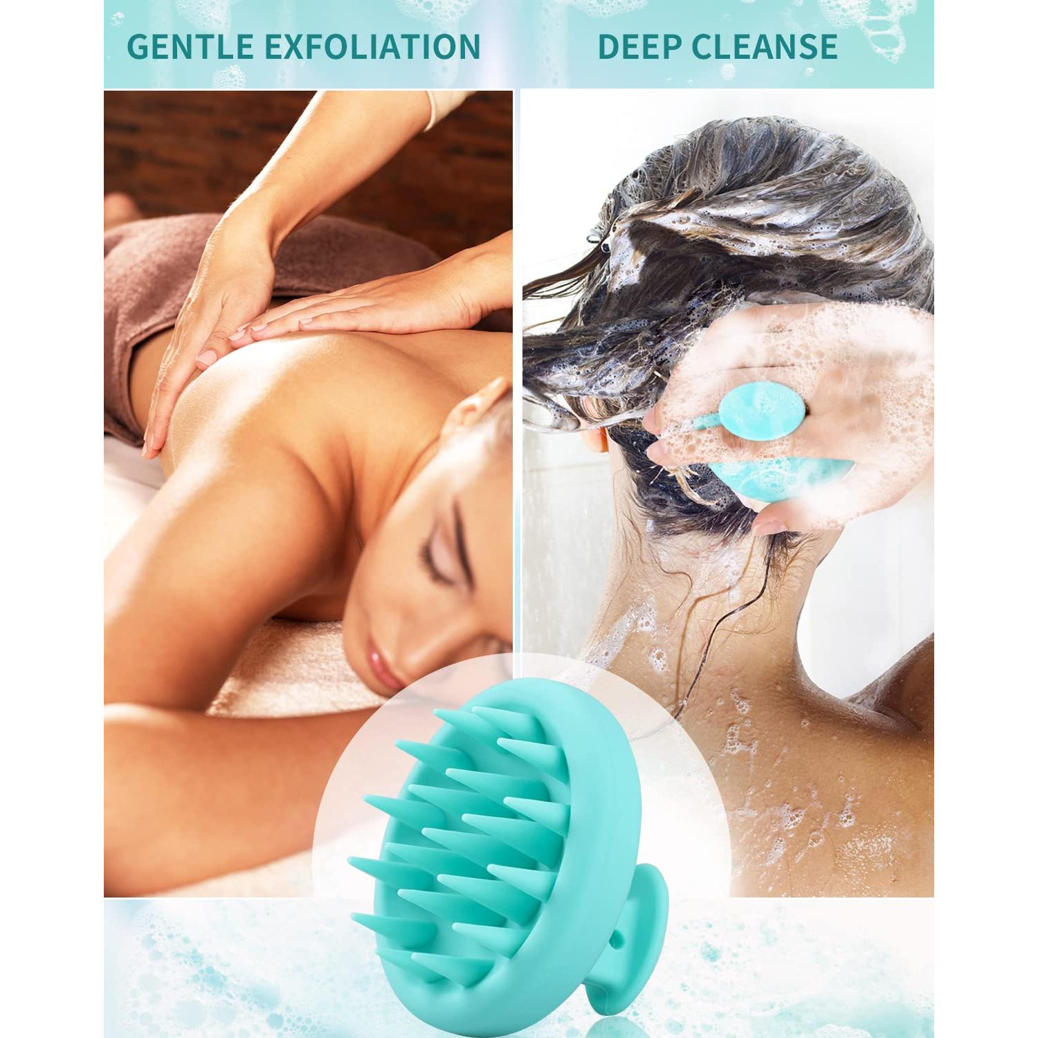 BEAUTLOHAS Cepillo Masajeador de Cuero Cabelludo Verde