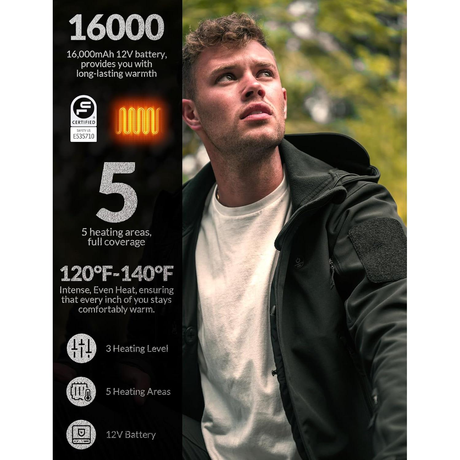 Chaqueta Calentada ANTARCTICA GEAR 12V para Hombres y Mujeres