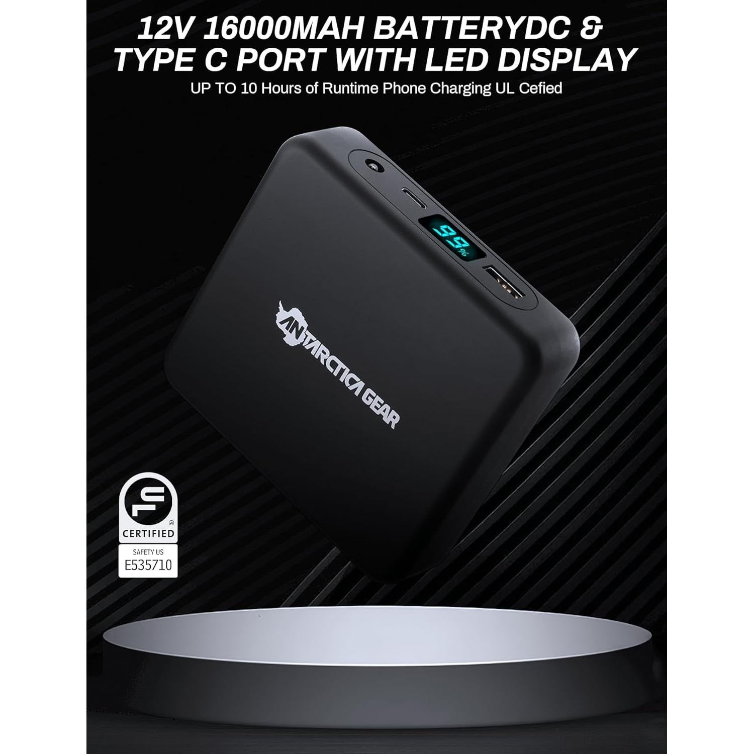 Chaqueta Calentada ANTARCTICA GEAR 12V para Hombres y Mujeres