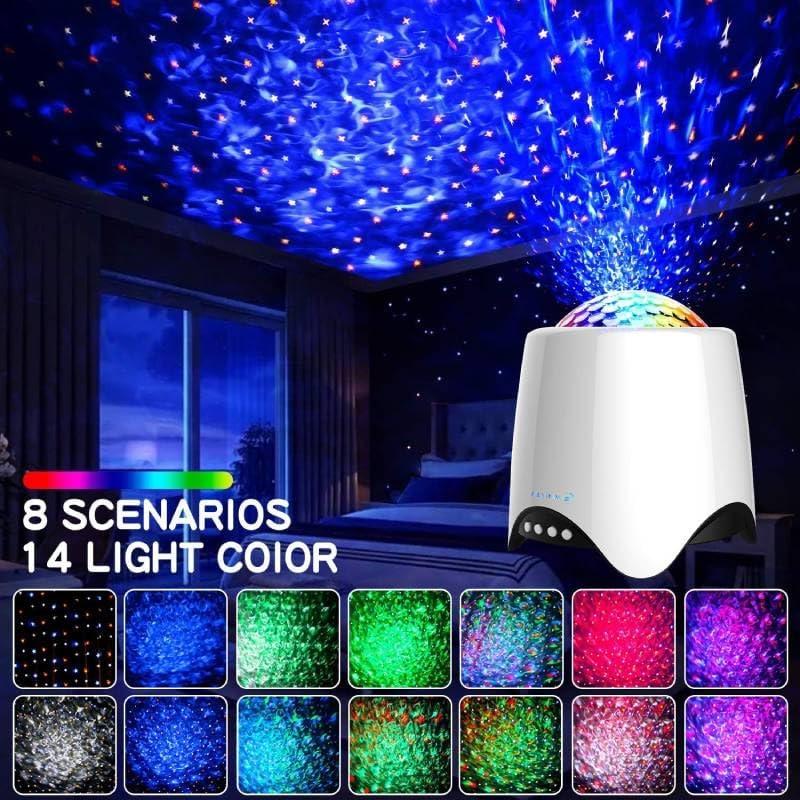 Hoom Decor Star Projector, Galaxy Projector for Bedroom, Night Lights for Kids, Ceiling Projector for Teen Girls, Night Light Projector for Bedroom, Music Speaker, White Noise Sound Machine