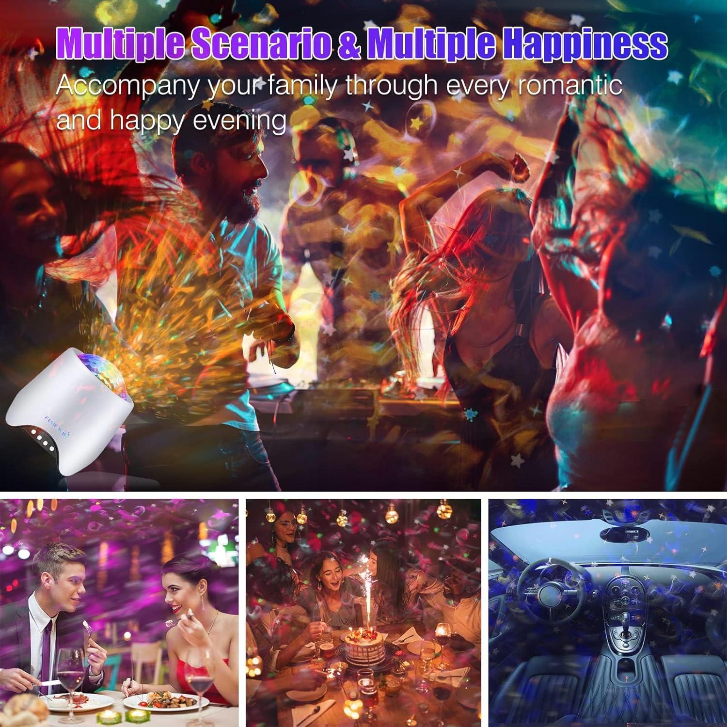 Hoom Decor Star Projector, Galaxy Projector for Bedroom, Night Lights for Kids, Ceiling Projector for Teen Girls, Night Light Projector for Bedroom, Music Speaker, White Noise Sound Machine