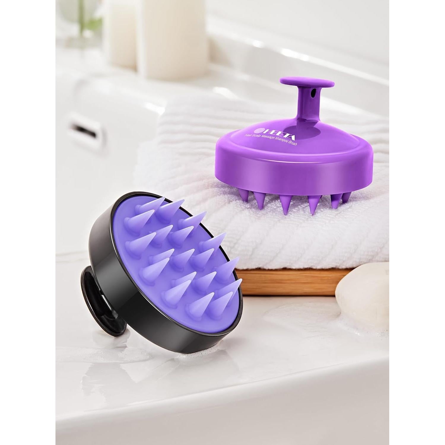 HEETA Cepillo Masajeador de Cuero Cabelludo 2 Piezas