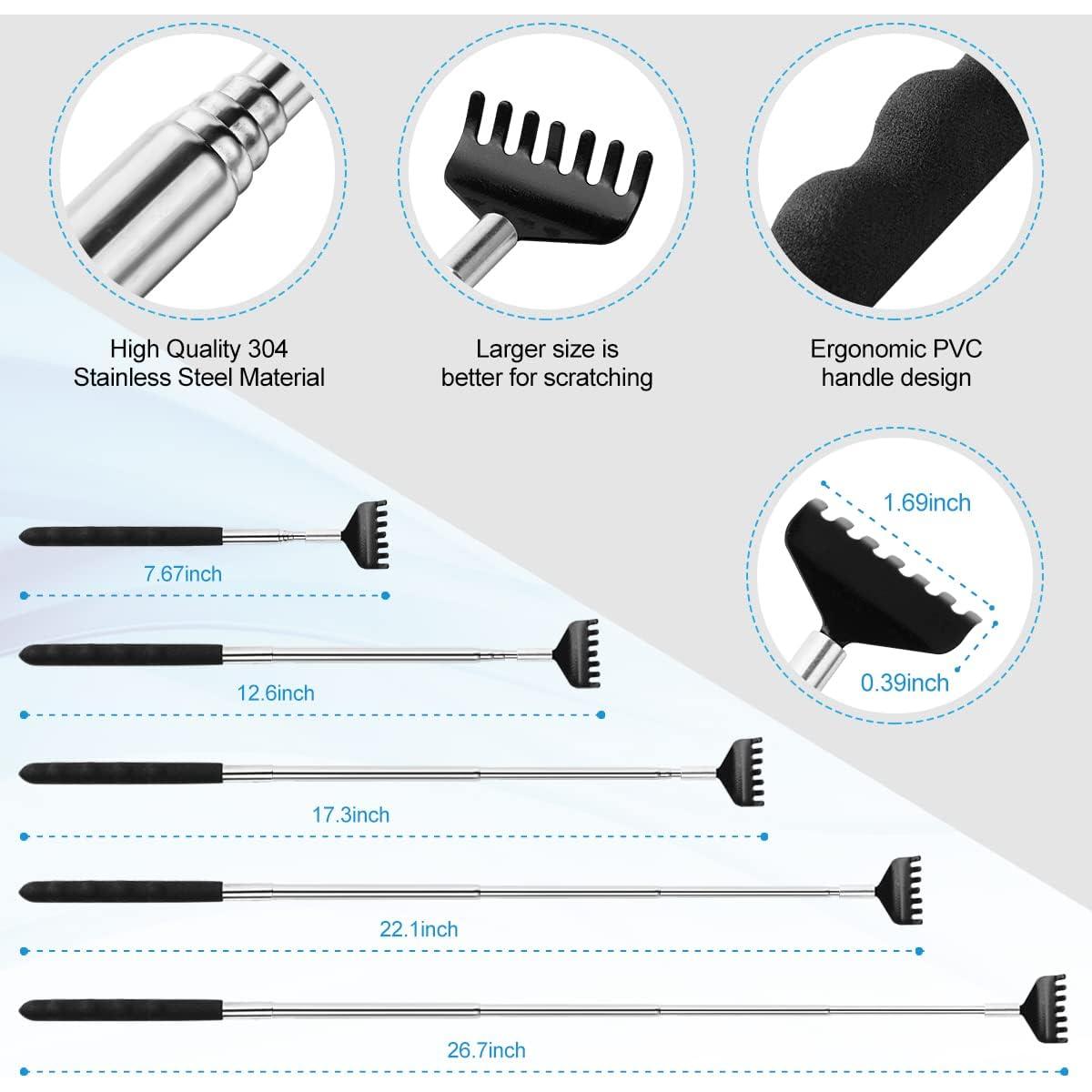Set de 3 Rascadores de Espalda Telescópicos Yeipis