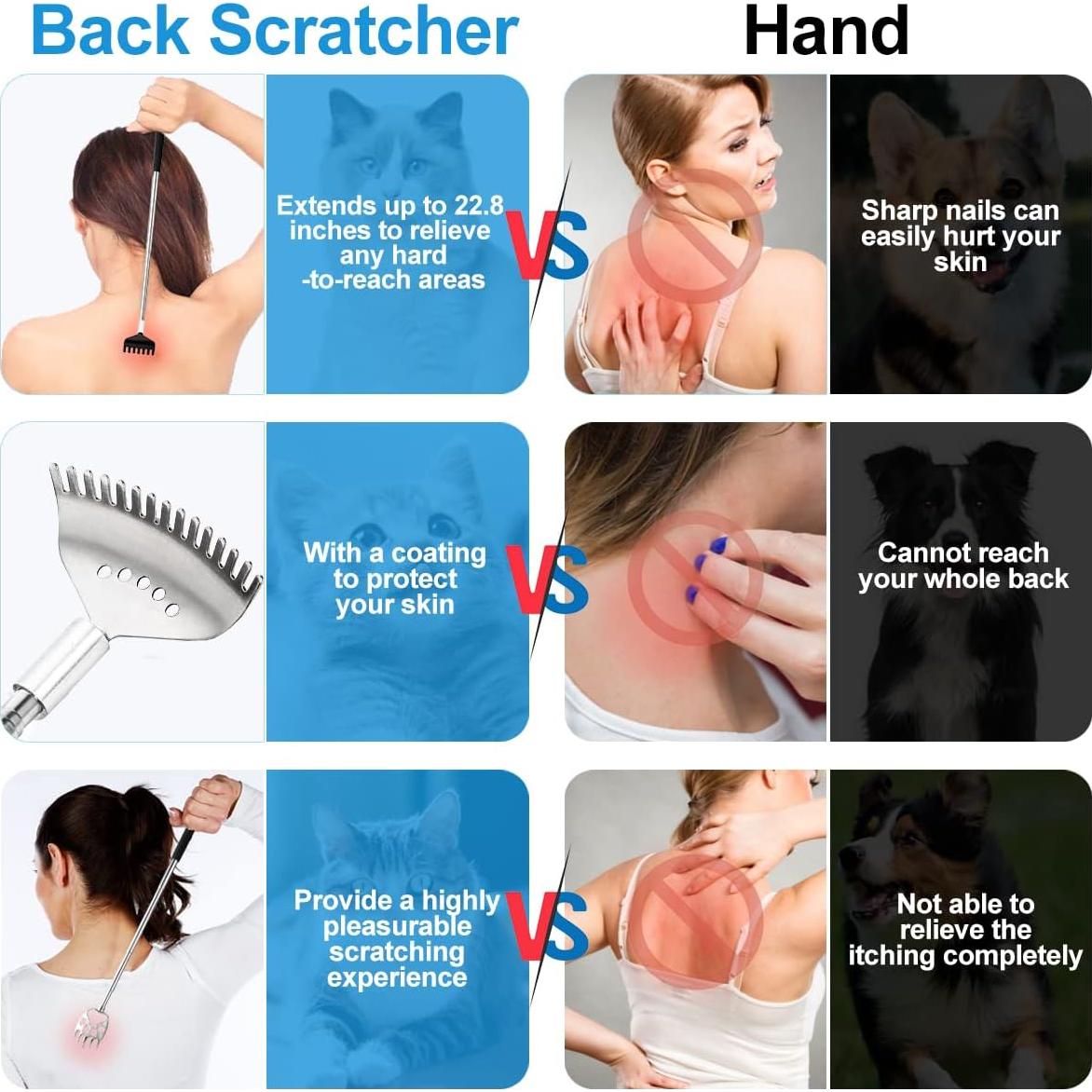 Set de 3 Rascadores de Espalda Telescópicos Yeipis