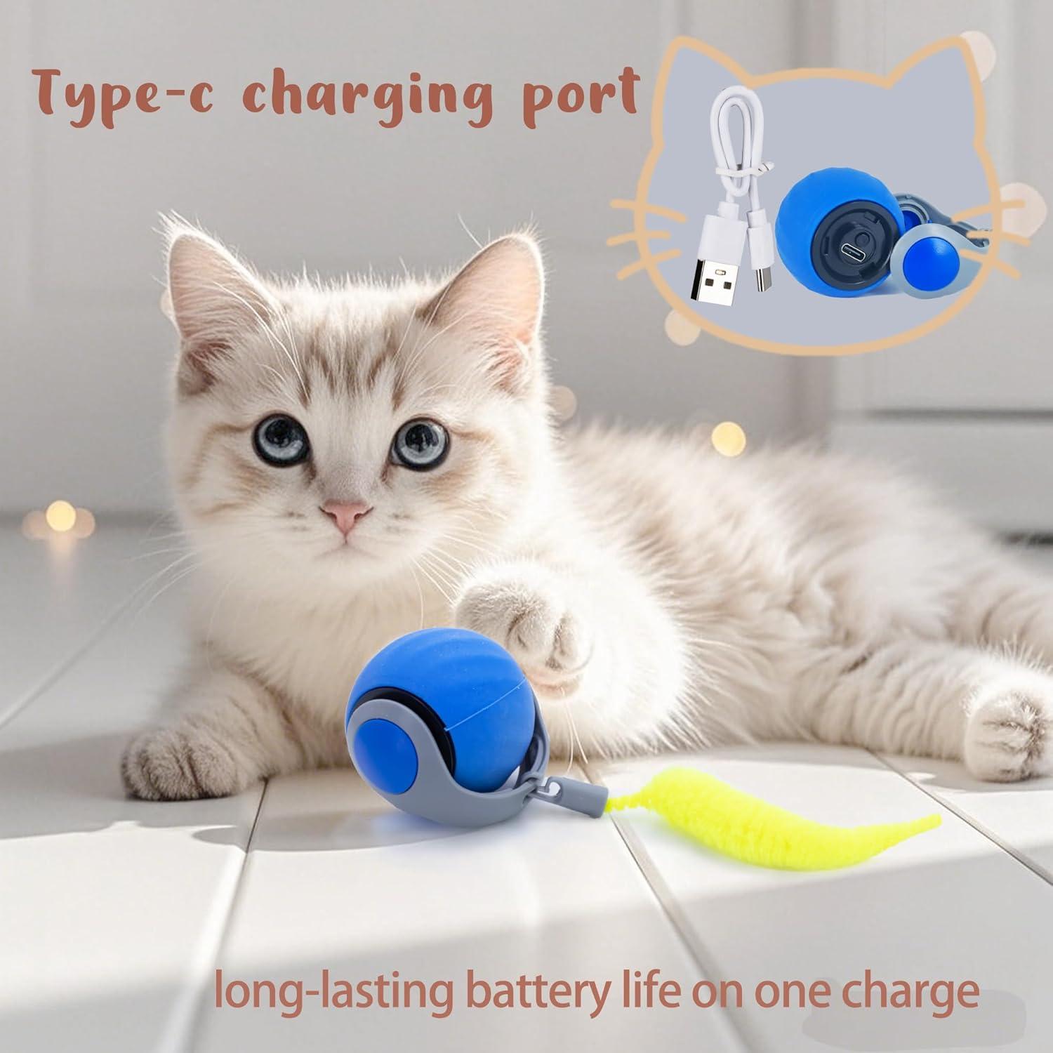 Bola Interactiva para Perros KumCinm Azul 5.3cm Carga Rápida