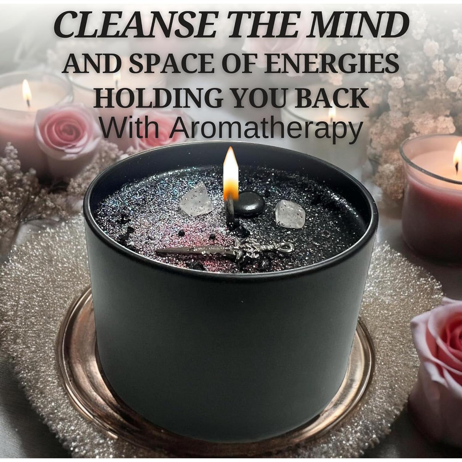 Vela Espiritual Destruir Todo - Cera de Soja 113g - Limpieza Energética