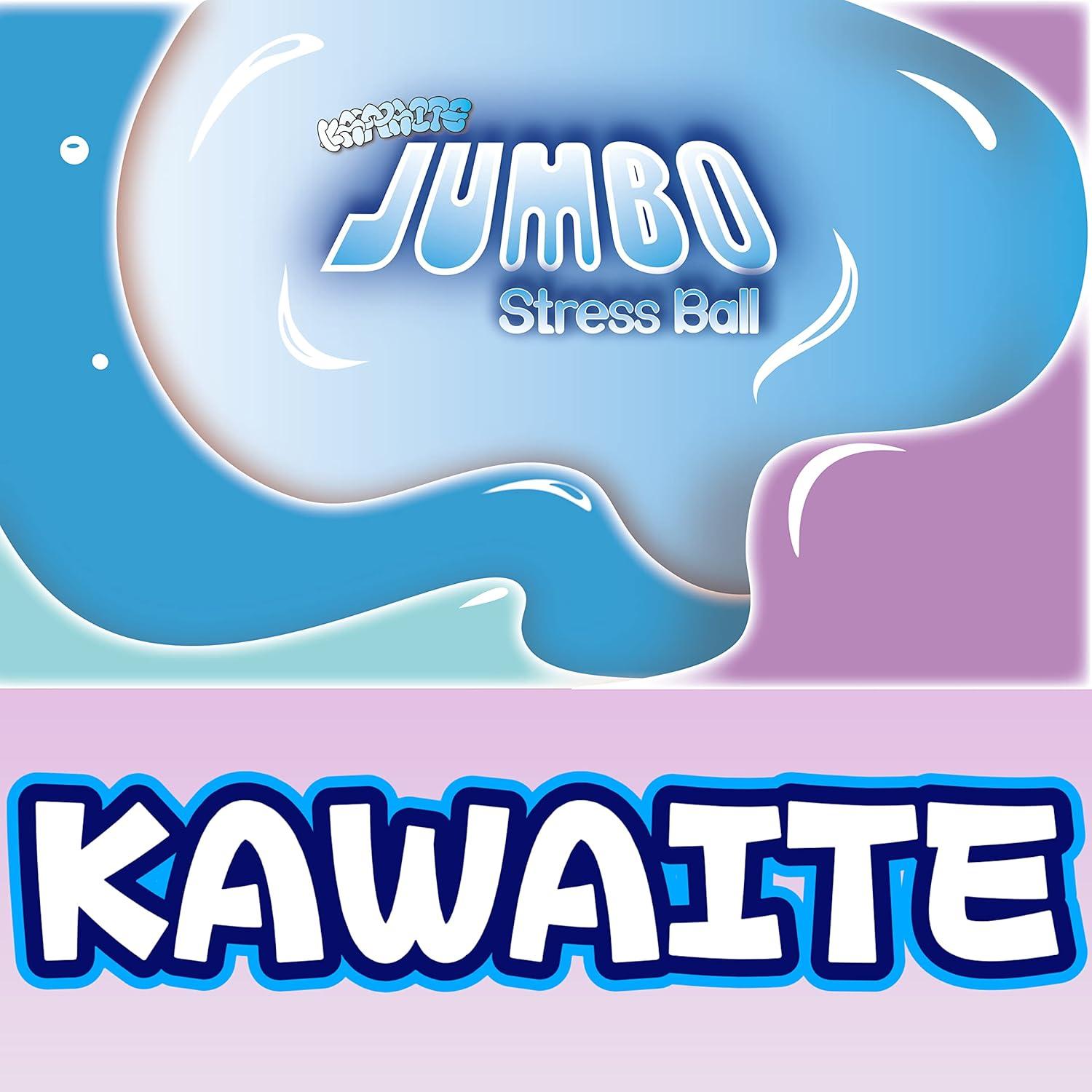 Pelota de Estrés Jumbo Kawaite Azul - Alivio de Ansiedad