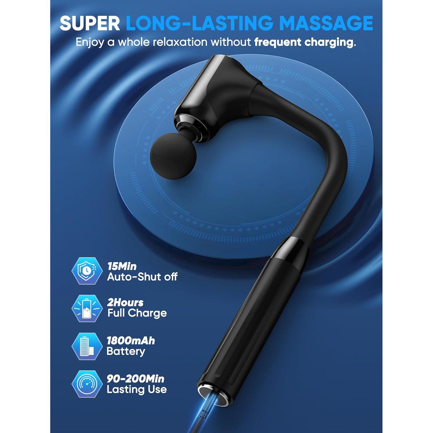 Pistola de Masaje JiAn G5 - Tejido Profundo y 4 Cabezas