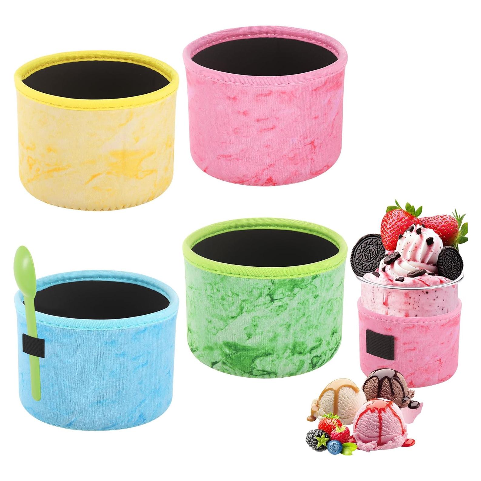 Paquete de 4 fundas de neopreno TranRantic para helados 16oz