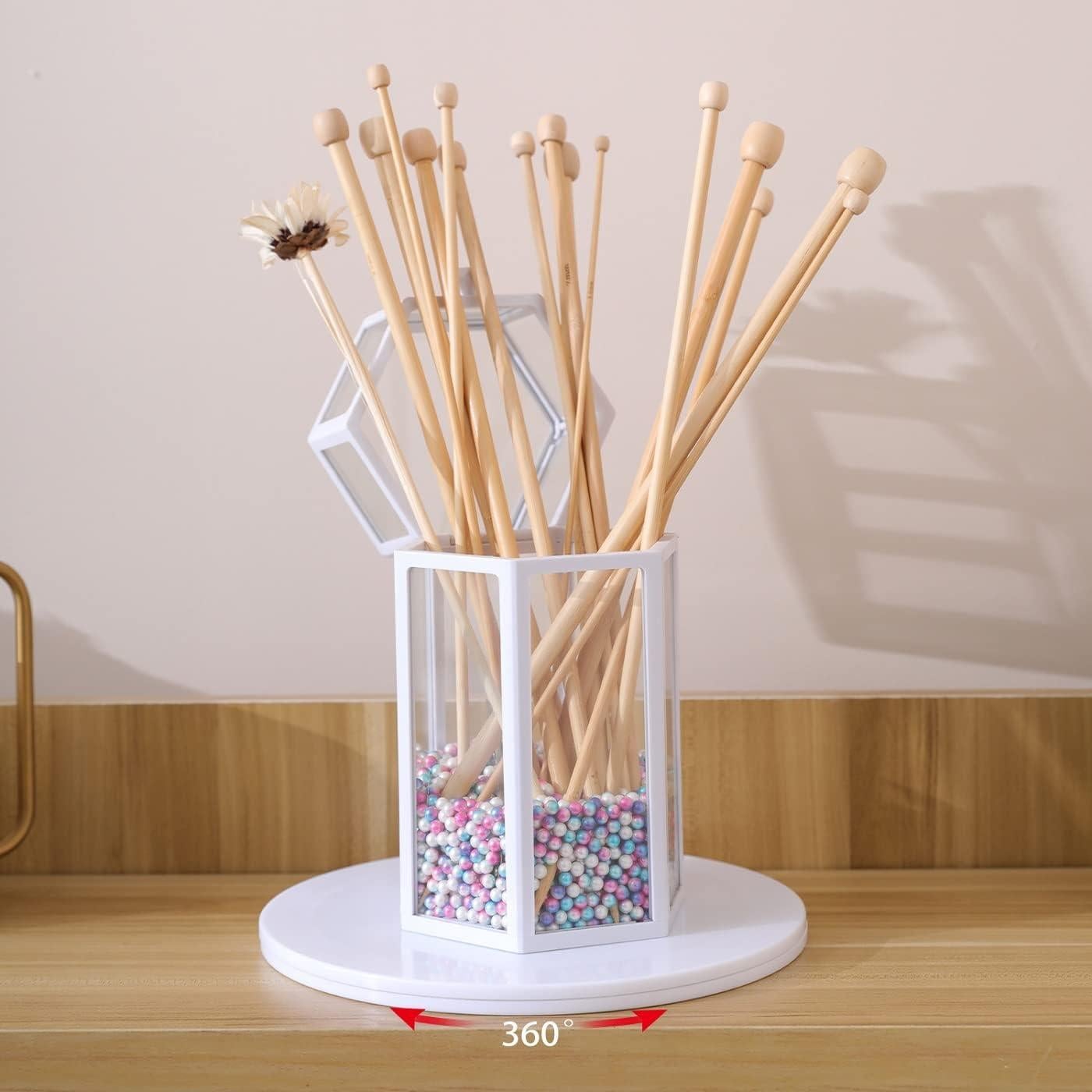 Torno Lazy Susan 10.16 cm Blanco Acrílico 360° Rotación