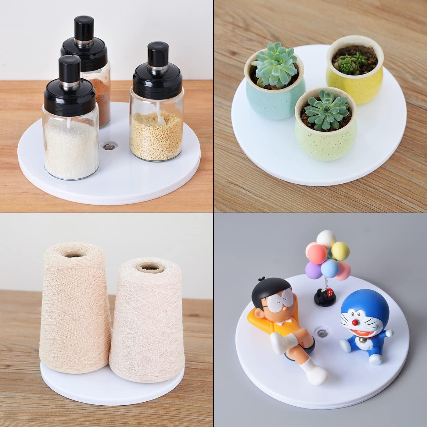 Torno Lazy Susan 10.16 cm Blanco Acrílico 360° Rotación