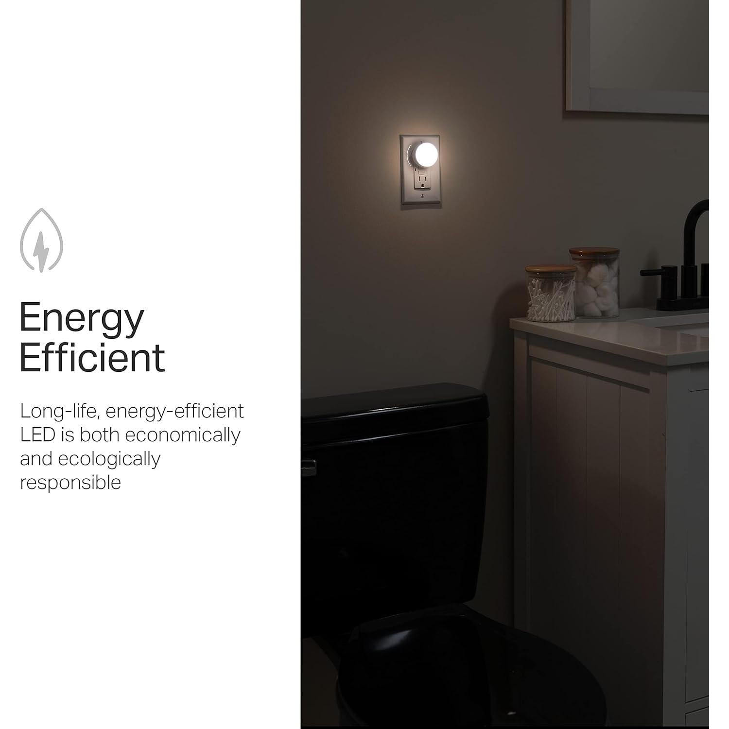 Luces de Noche LED GLO Dot Enchufables, Sensor Crepúsculo, 6 Pzas