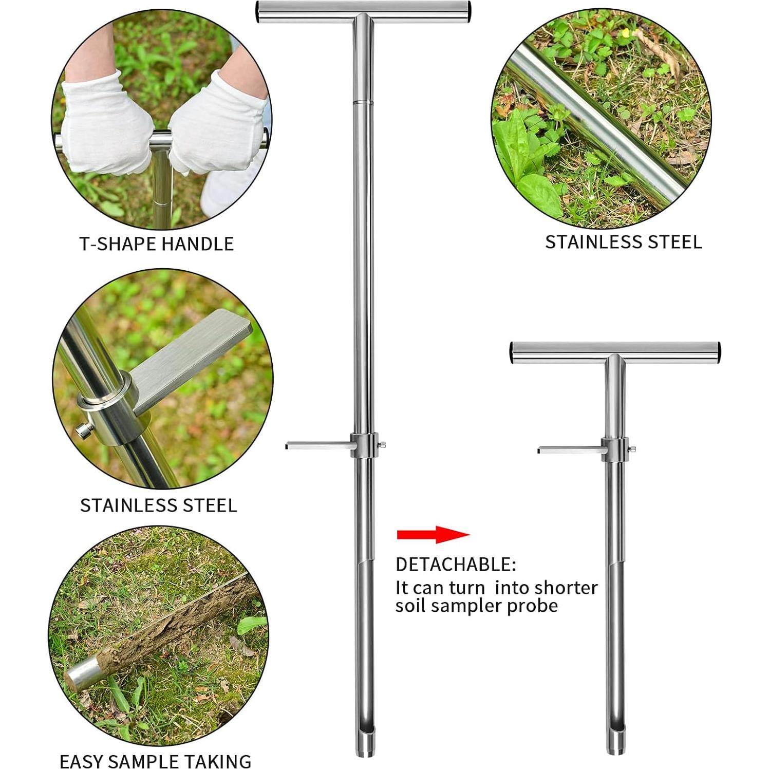 Sonda de Muestreo de Suelo TIRYIUOU 91.44 cm Acero Inoxidable
