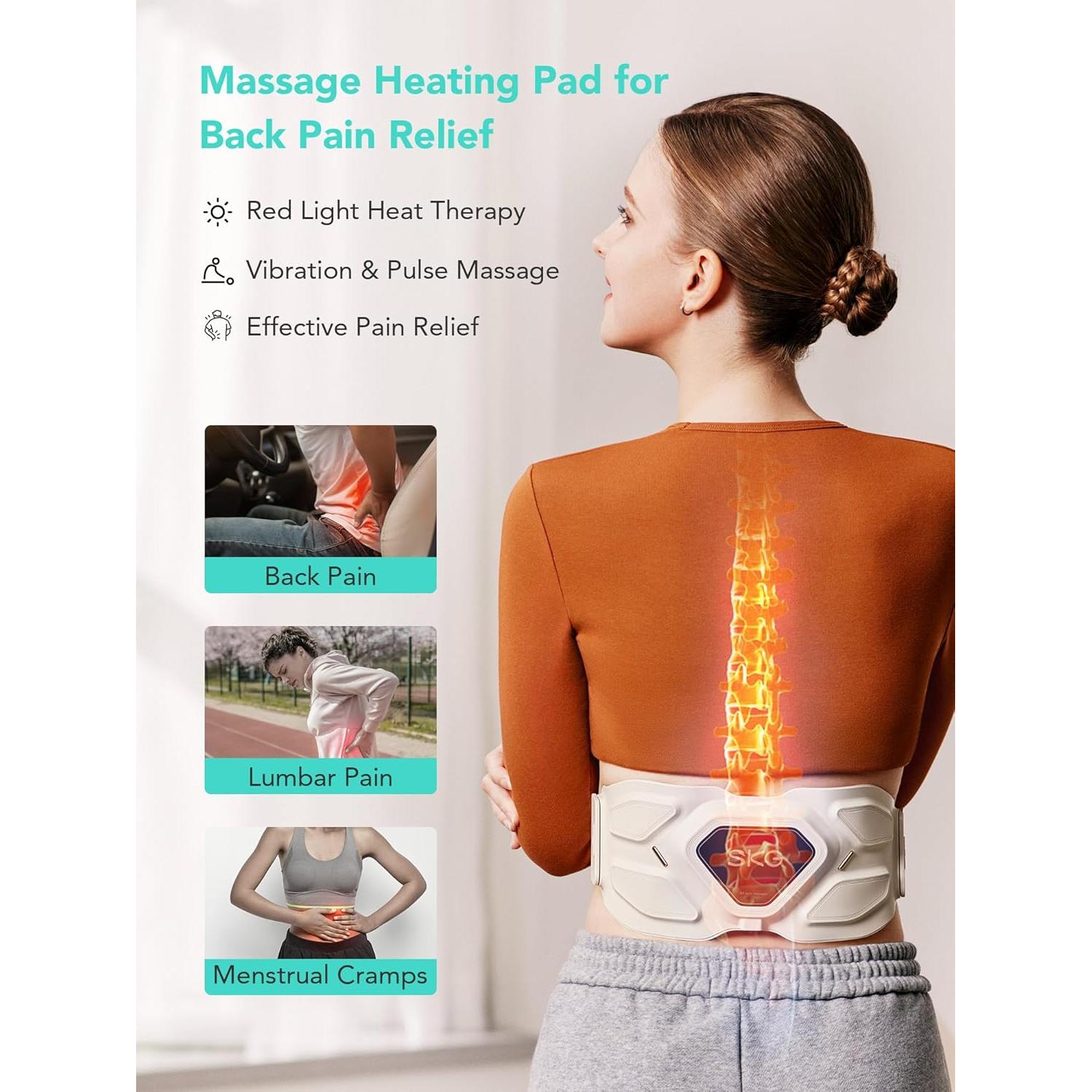 Masajeador de Espalda Inferior SKG W9 PRO Inalámbrico Calefactor