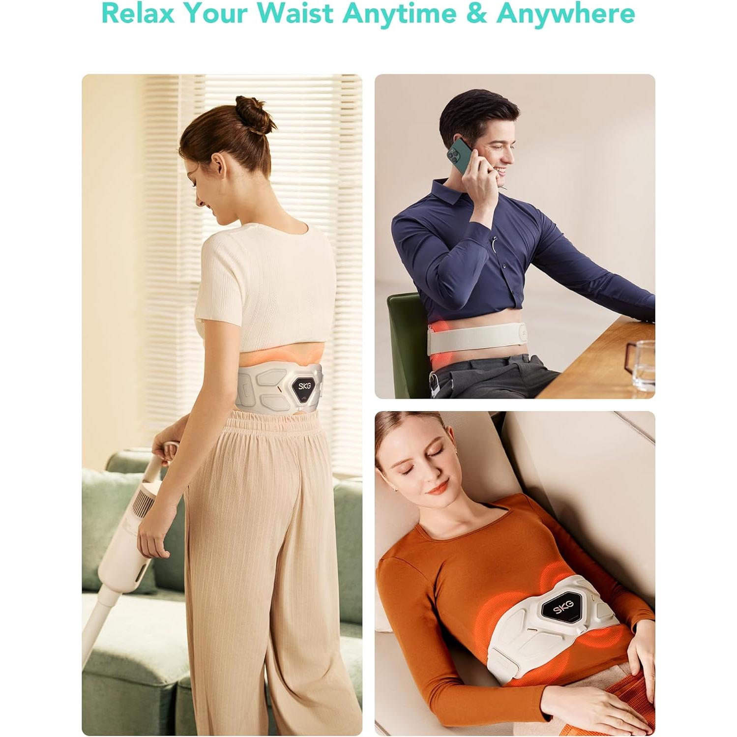 Masajeador de Espalda Inferior SKG W9 PRO Inalámbrico Calefactor