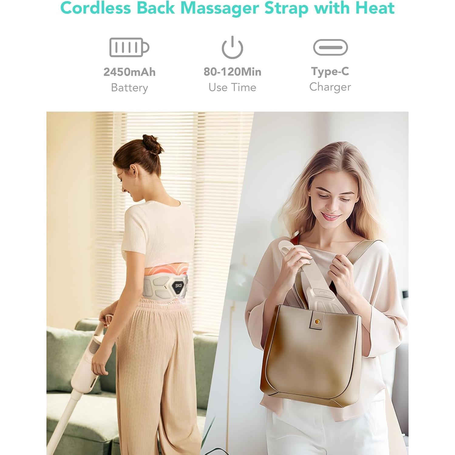 Masajeador de Espalda Inferior SKG W9 PRO Inalámbrico Calefactor