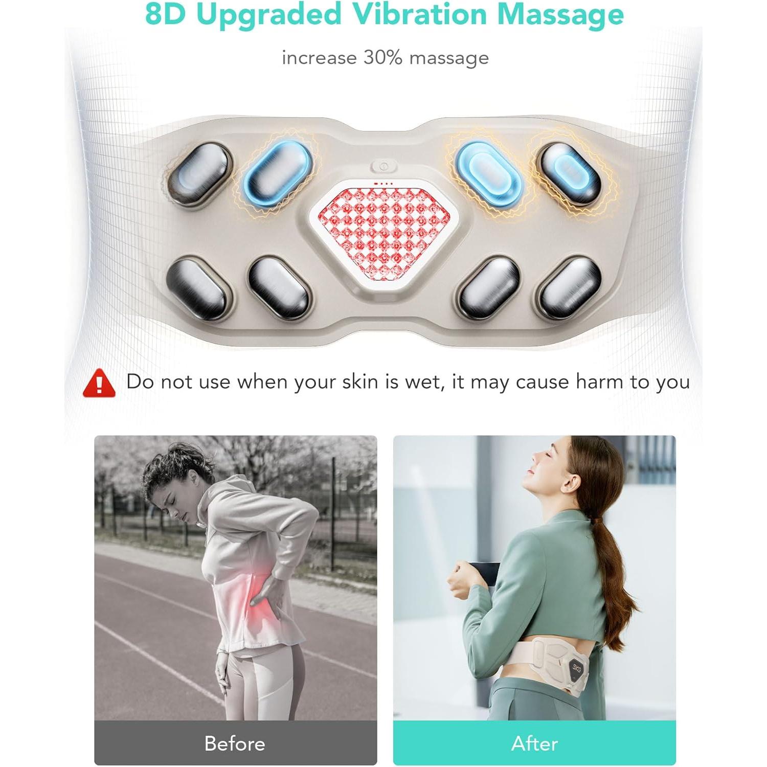 Masajeador de Espalda Inferior SKG W9 PRO Inalámbrico Calefactor