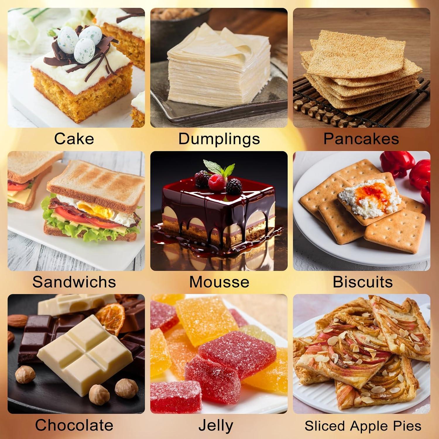 Juego de Cortadores de Galletas Cuadrados 5 Piezas Acero Inoxidable