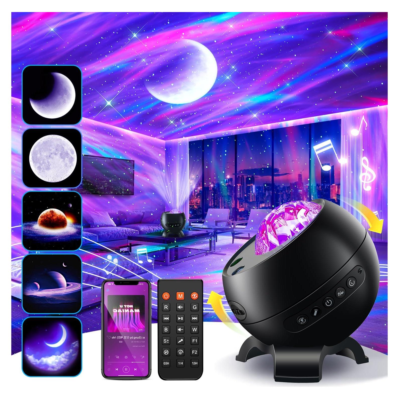 Proyector de Auroras Boreales TK.CO. WH-E03 300 Modos 5 Películas