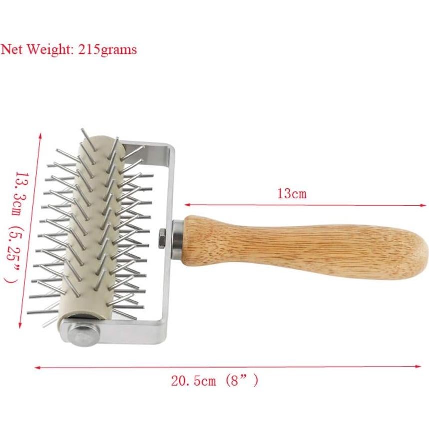 Rodillo de Masa de Acero Inoxidable Akaigu 20.3cm Amarillo