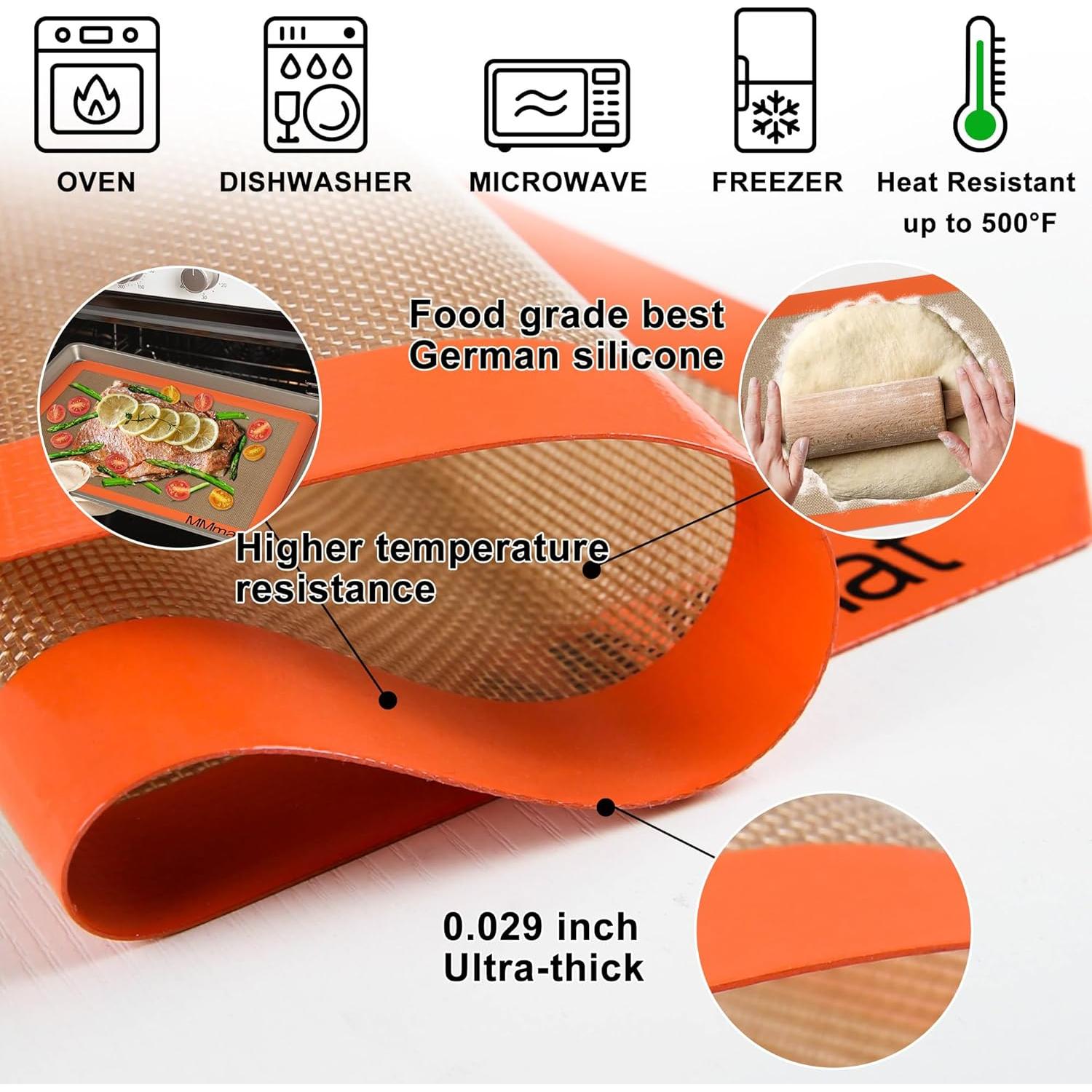 Tapetes de Silicona Antiadherentes MMMat 23x33 cm Set de 2