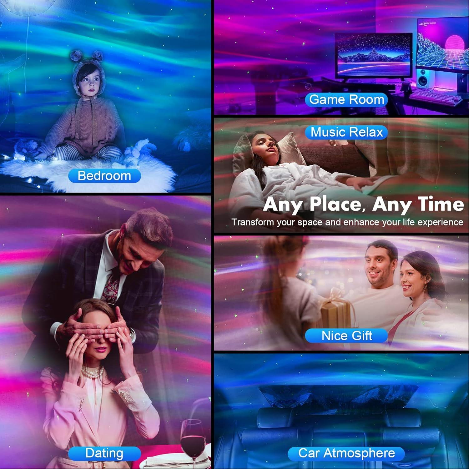 Proyector Galáctico ENOKIK con Altavoz Bluetooth y Ruido Blanco