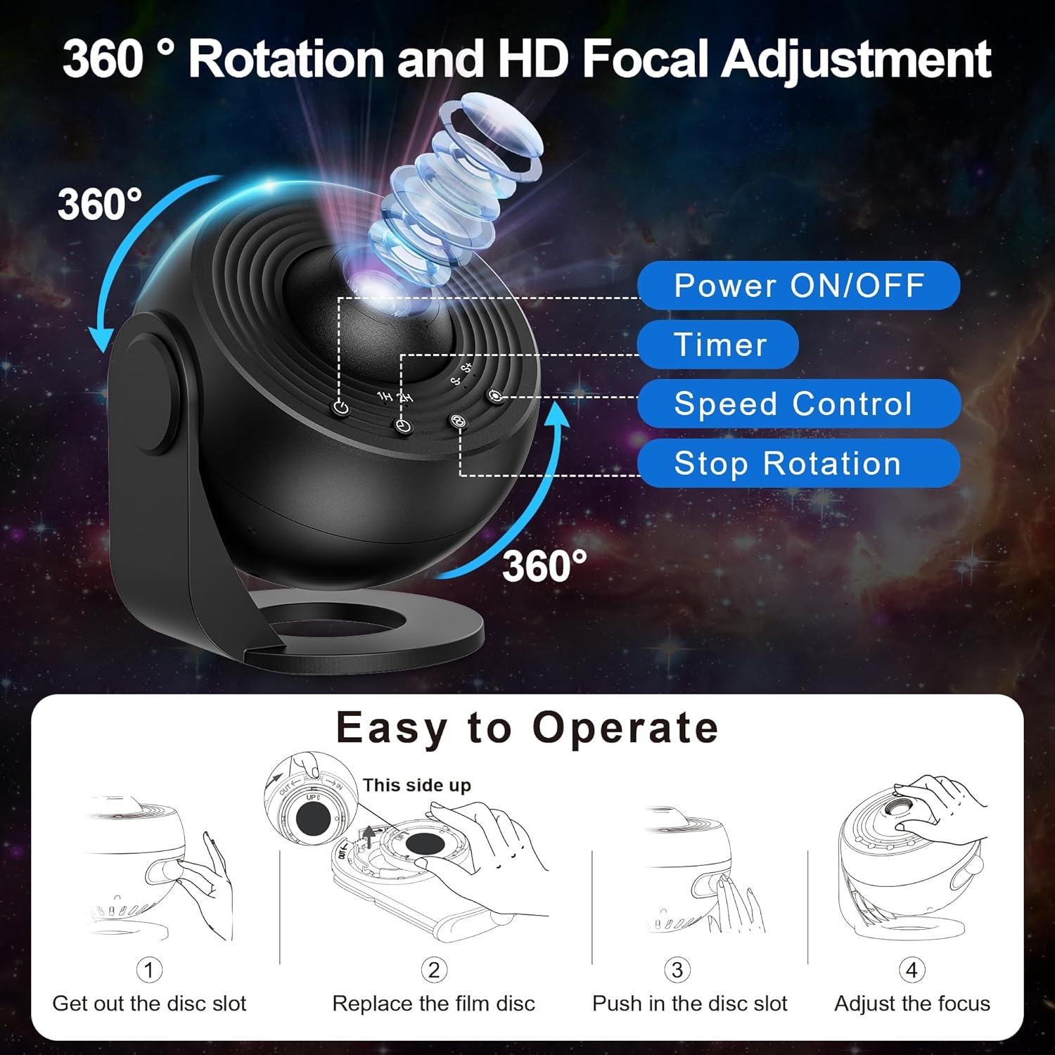 Proyector de Estrellas Fussion 13 en 1 con Luz Nocturna