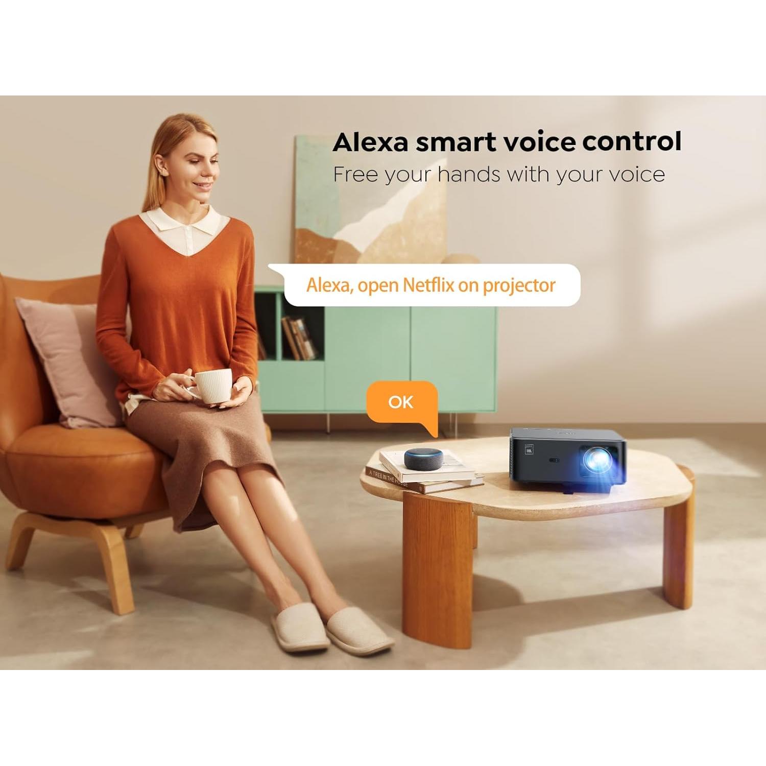 Proyector 4K YABER K2s 1000 ANSI WiFi Bluetooth Dolby