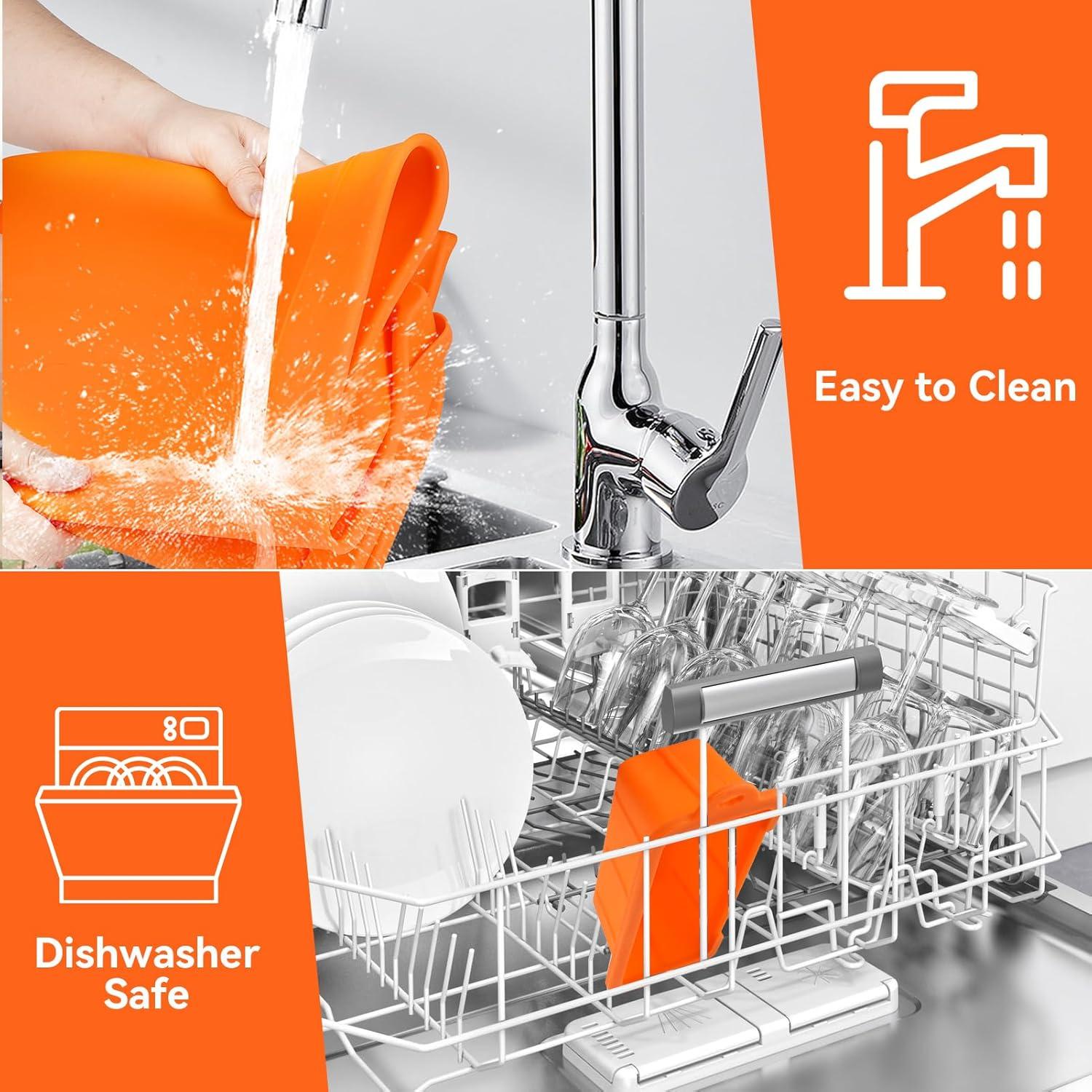 Griddle Mat for Blackstone 28 Inch - Upgraded Edge-Full Cover Silicone Around Grill Mat and Grease Cup, Suitable for Grill 28" Blackstone 1517 1853 1883 1962 1963