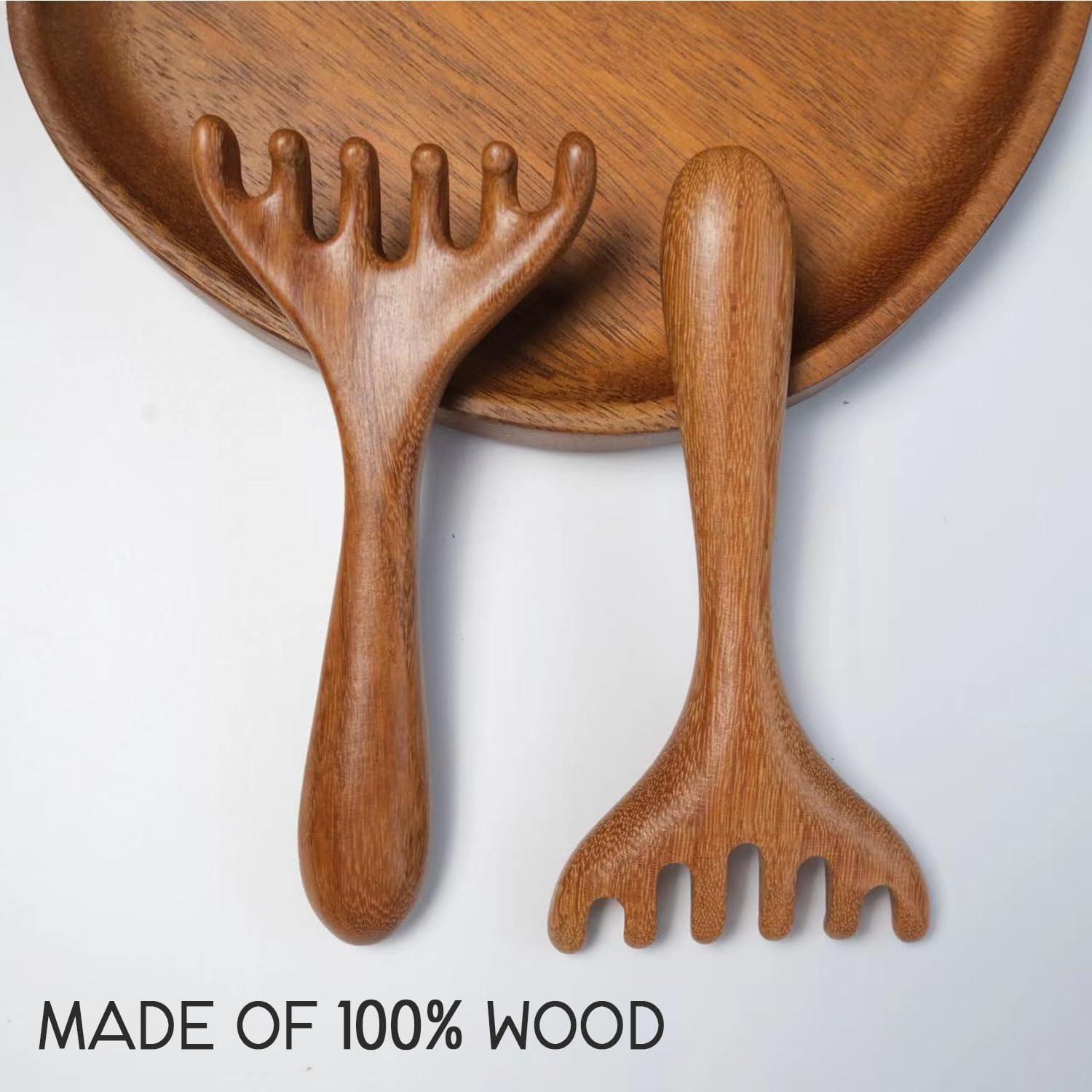 Masajeador de Cabeza iunxkmi 2 Pack Madera Portátil Relax