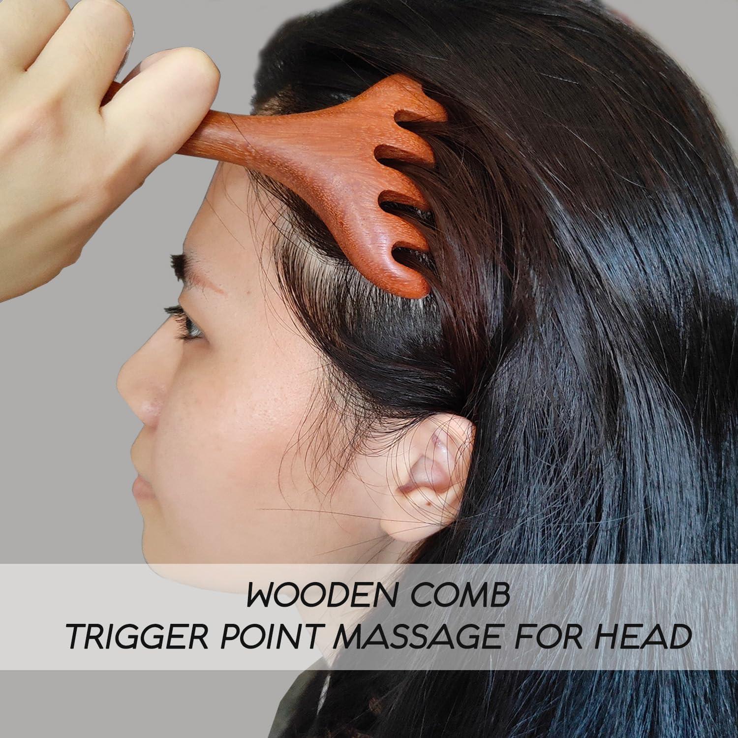 Masajeador de Cabeza iunxkmi 2 Pack Madera Portátil Relax