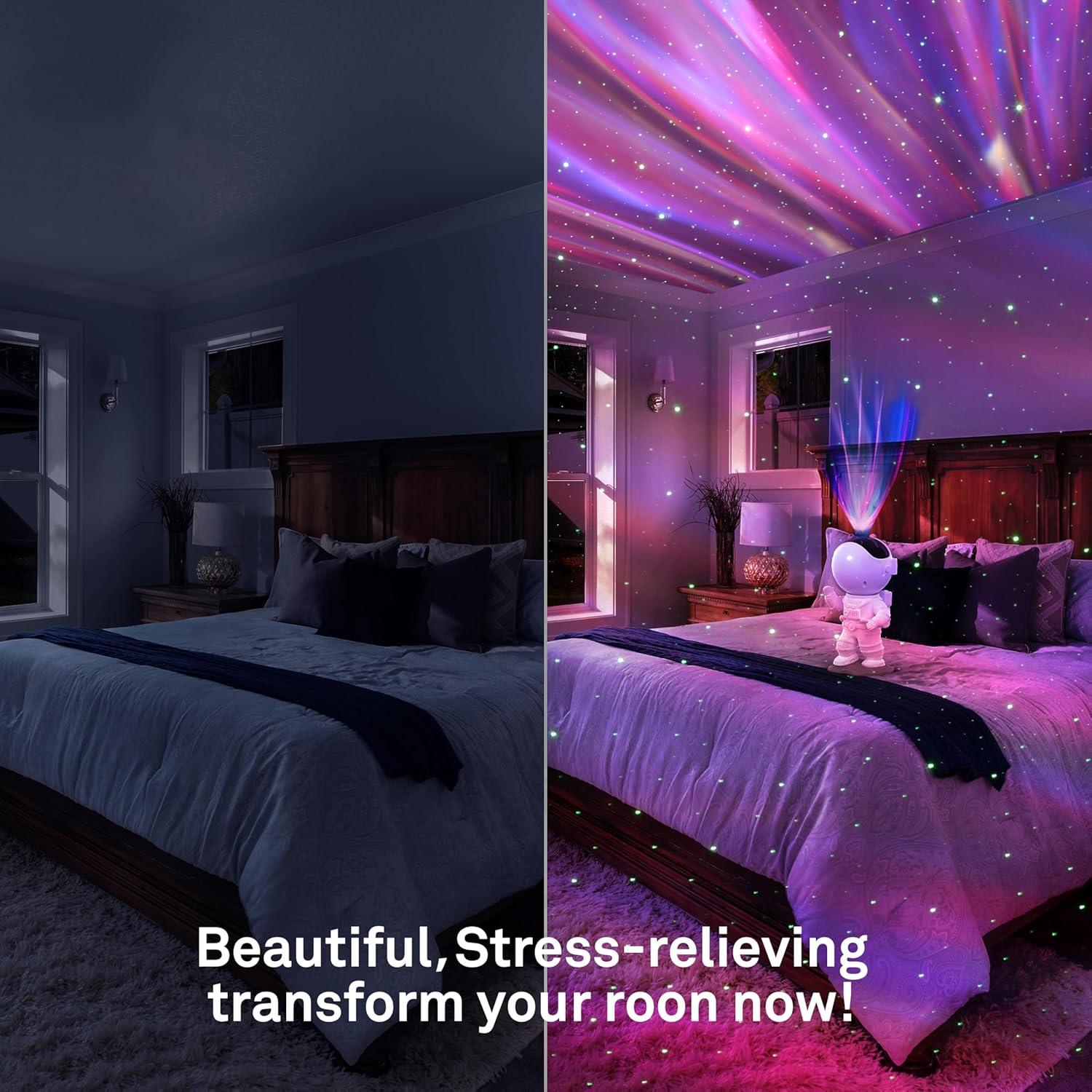 Proyector de Estrellas Itayak Astronauta Aurora 360° Luz Nocturna