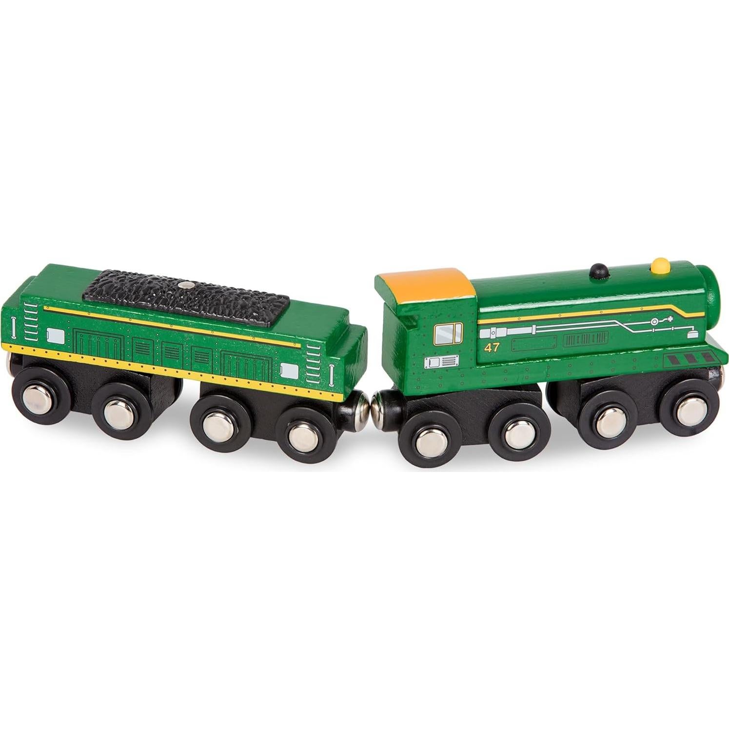 Set de Trenes de Madera Battat - 6 Piezas Magnéticas