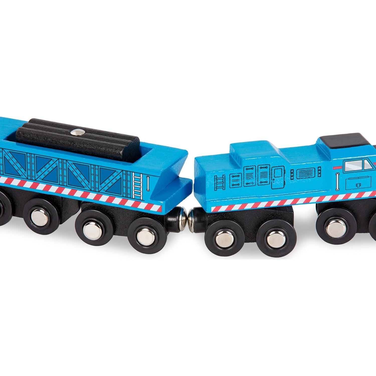 Set de Trenes de Madera Battat - 6 Piezas Magnéticas