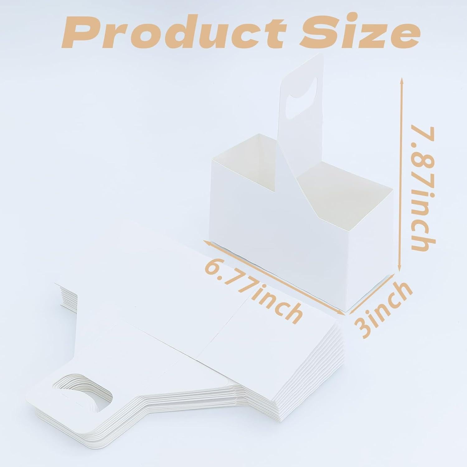 Portavasos de cartón Kraft para 2 tazas Brillantreal - 30 unidades