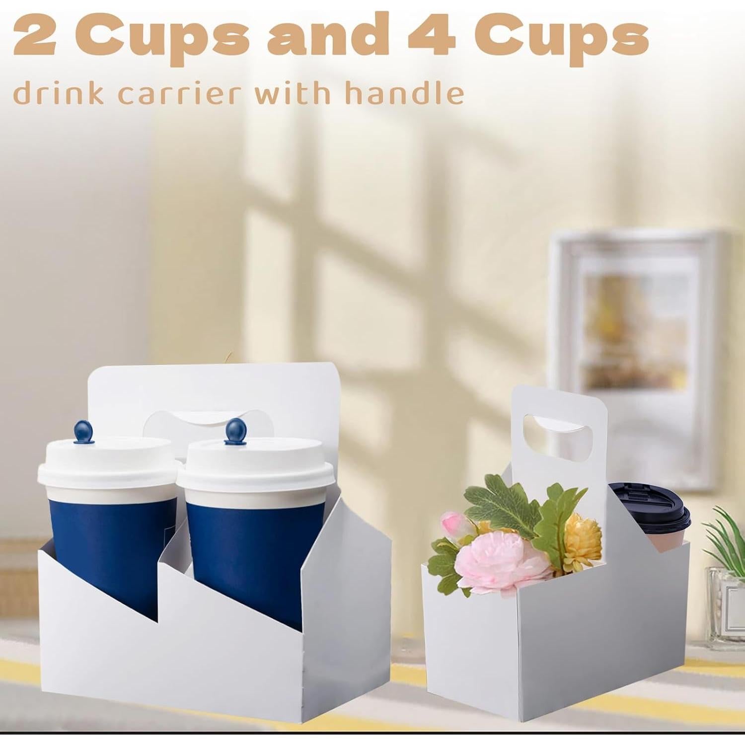 Portavasos de cartón Kraft para 2 tazas Brillantreal - 30 unidades